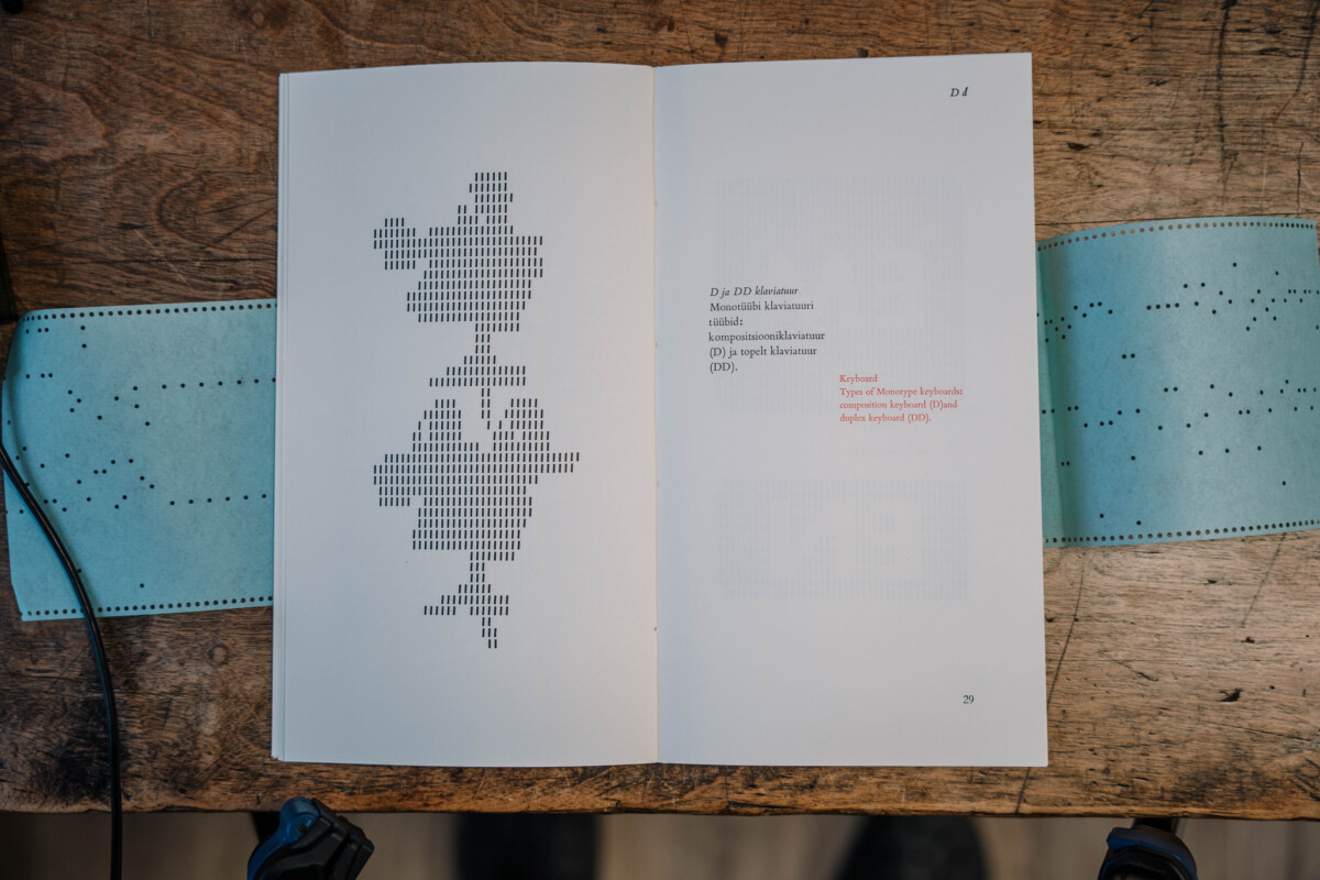 Monotype ABC letterpress printed publication open