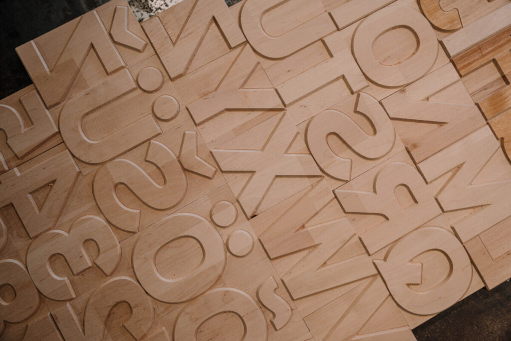 Contemporary Wood Type GROT letterpress