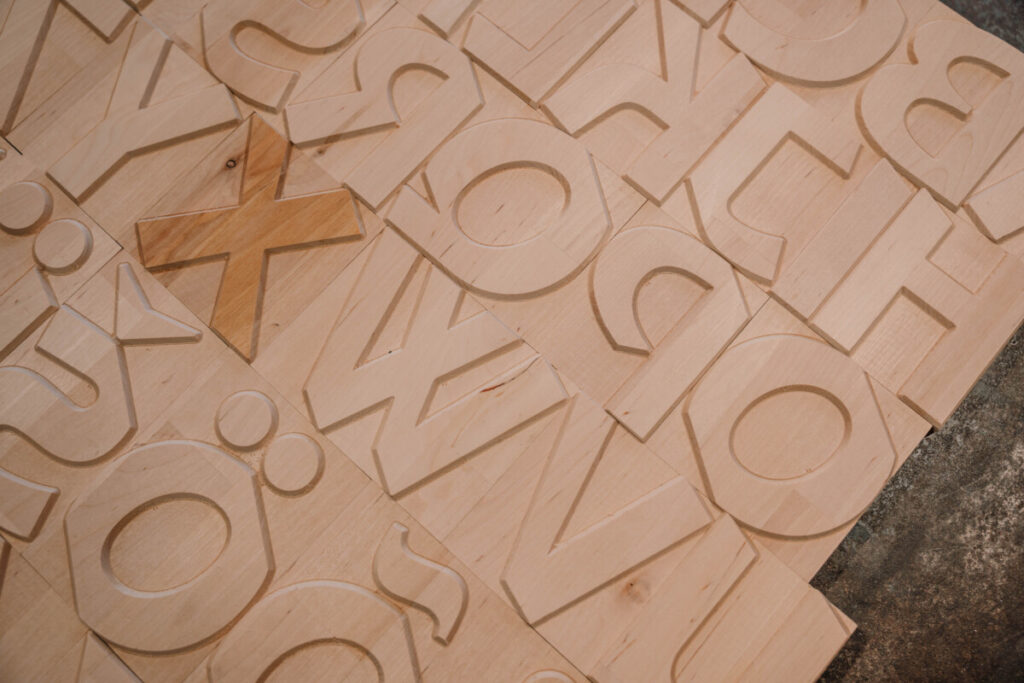 Contemporary Wood Type KRAT letterpress