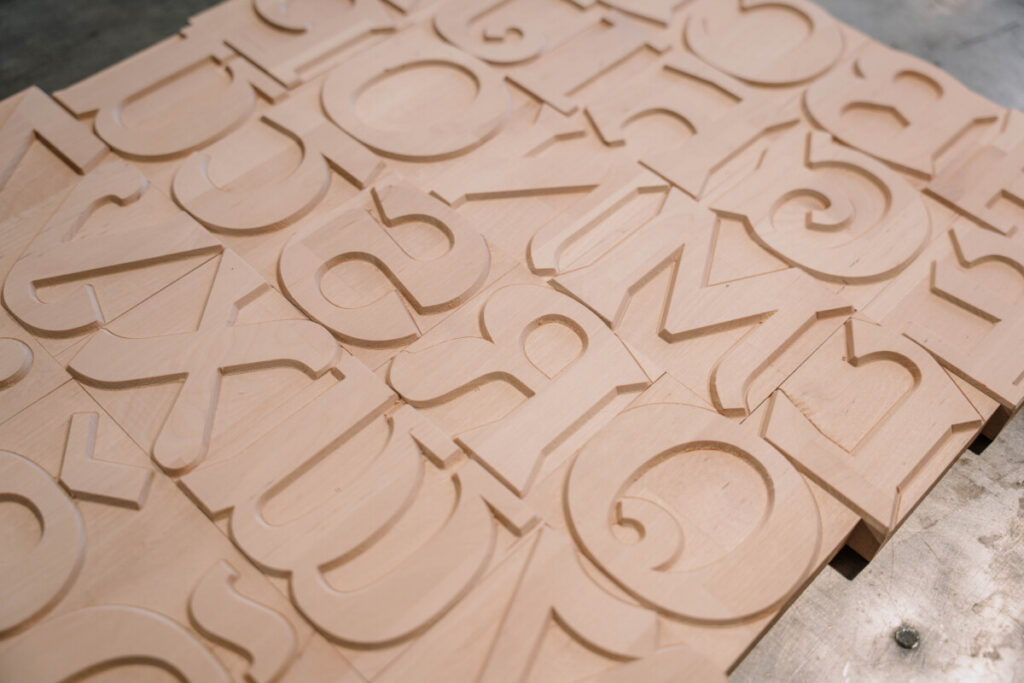 Contemporary Wood Type RUIN letterpress